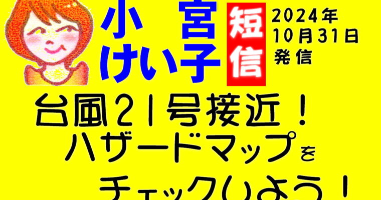 台風21号　ハザードマップを見よう！【リンク改善しました】